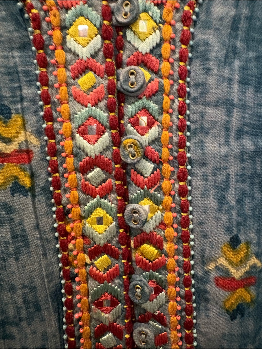 Soft Surroundings San Reno Maxi Dress Embroidered Cotton NWT 16 - Picture 6 of 6